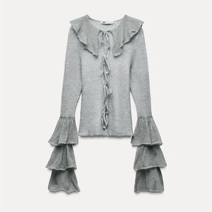 Tie-front cardigan